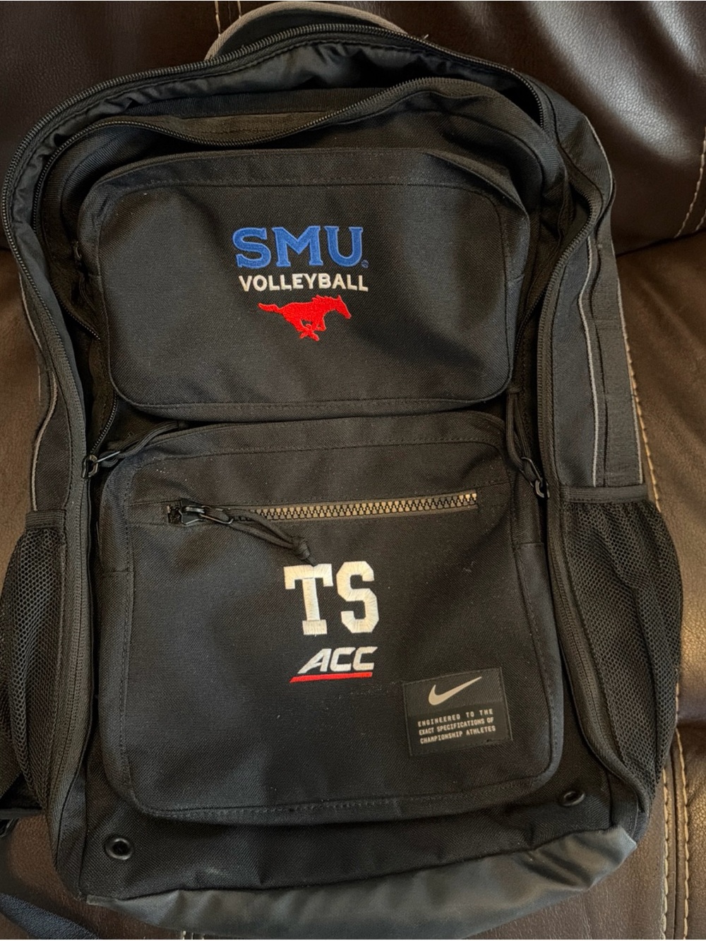 SMU Mustangs Volleyball Team Issued ACC Black Nike Utility Speed Backpack
